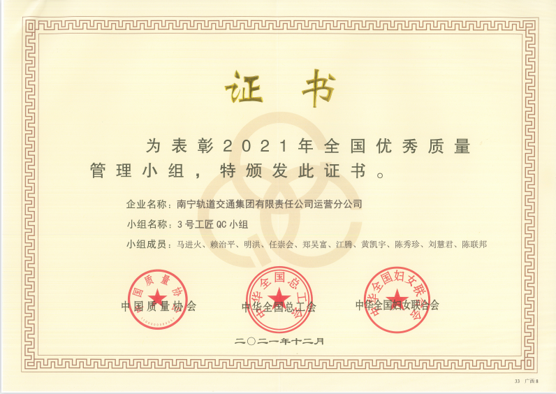 圖2 運營(yíng)分公司“3號工匠QC小組”榮獲“2021年全國優(yōu)秀質(zhì)量管理小組”榮譽(yù)稱(chēng)號.png